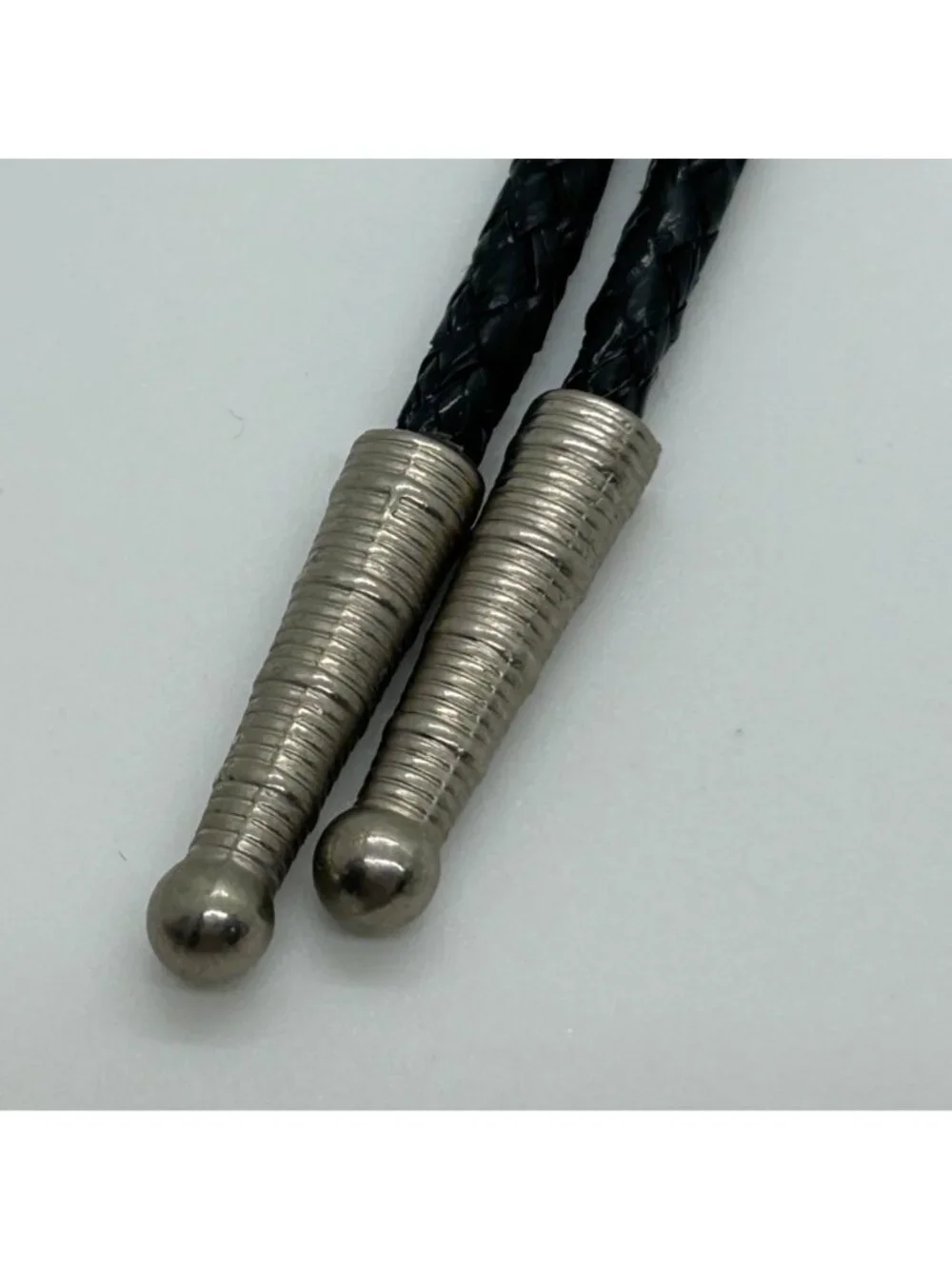 Eagle Bolo Tie With Tarnished Patina On Black Braided Cord Western Cowboy Style - Picture 9 of 10